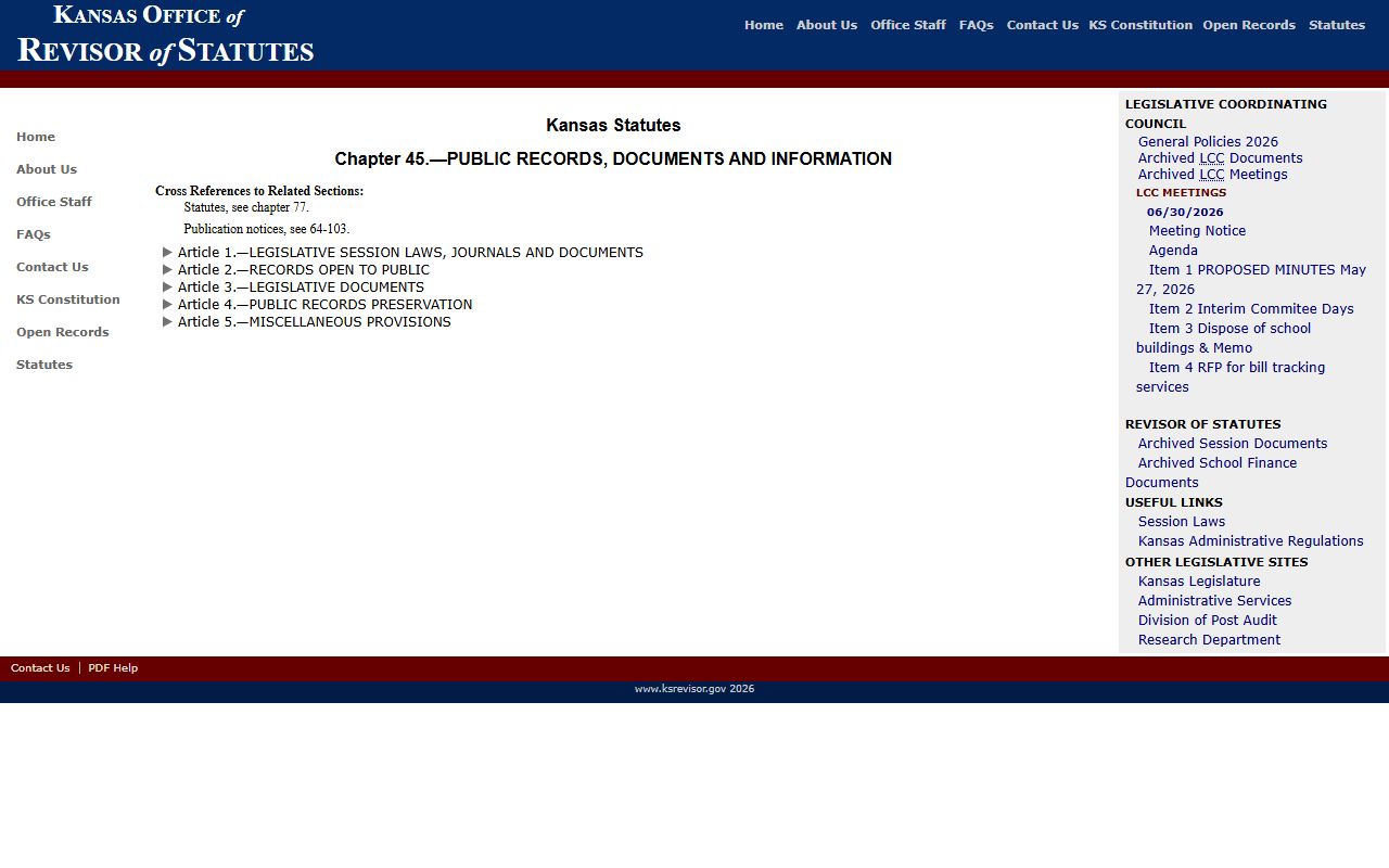 Wichita County court records Kansas public records chapter index