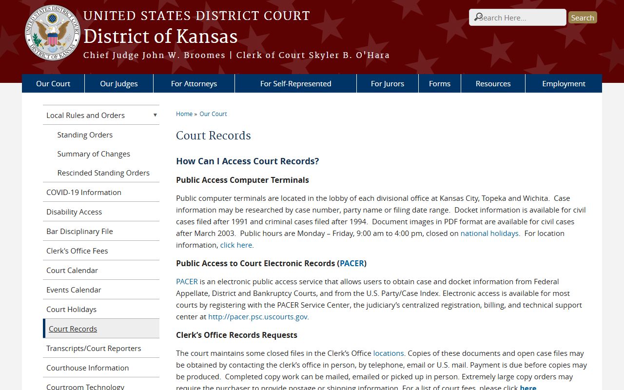 Wichita County district court records Kansas court records access source