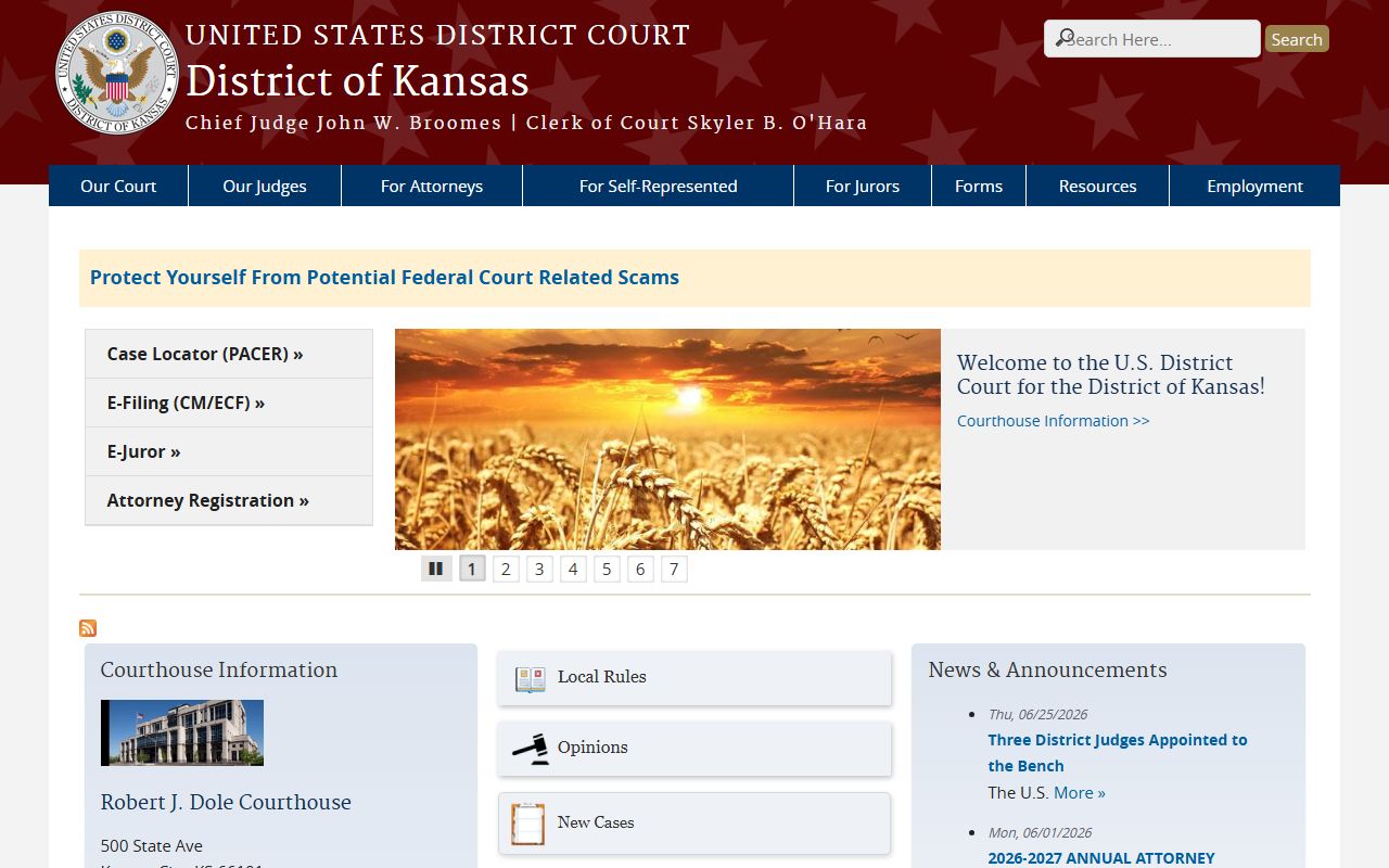 Wichita County district court records District of Kansas source