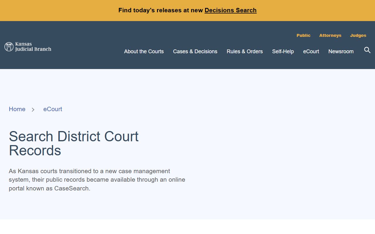 Wichita County court records Kansas district court records instructions