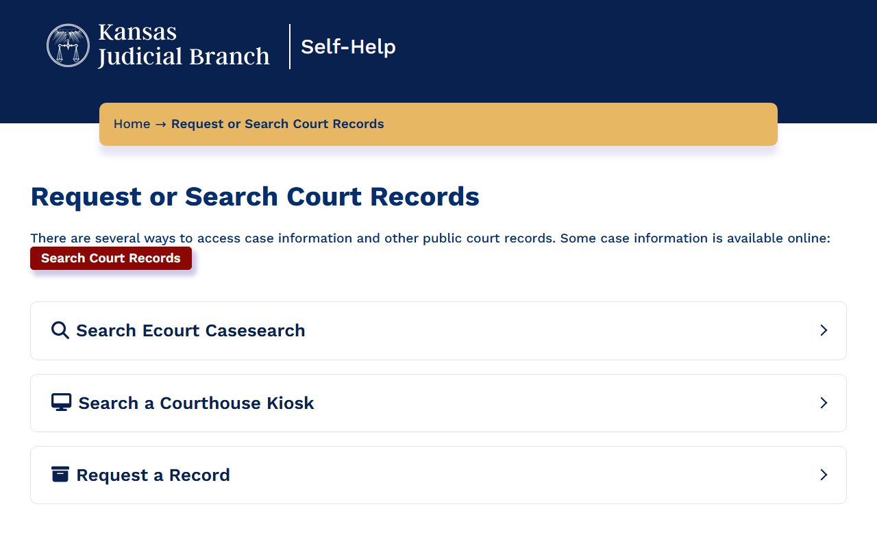 Wichita County court records request court records page